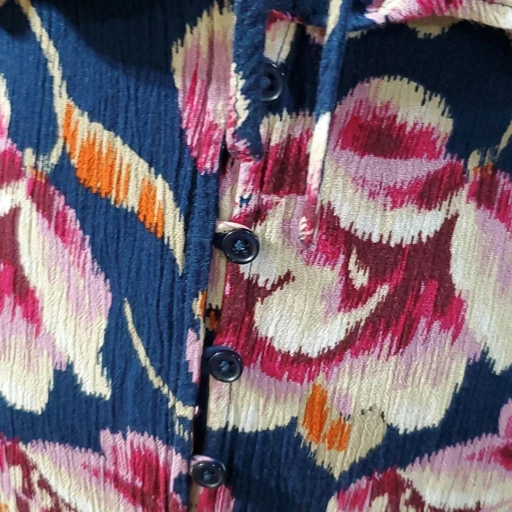 Band of gypsies floral ruffled button down maxi dress - Picture 4 of 10